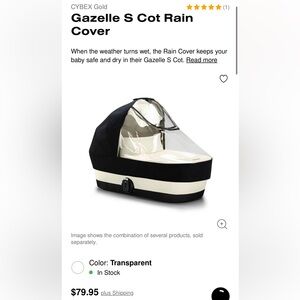 CYBEX Gold Gazelle S Cot Rain Cover - Black